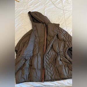 SOREL Brown/Green Hooded Puffer Jacket